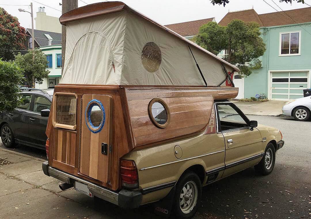 1982 Subaru Brat Wooden Camping Cabin