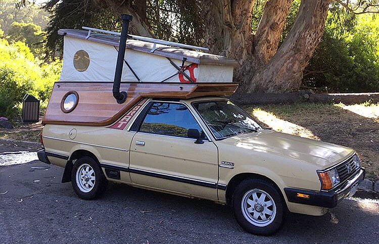 1982 Subaru Brat Wooden Camping Cabin